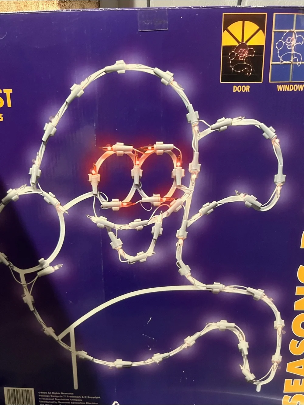 Vintage Seasons Dazzlers LightUp Ghost Halloween Silhouette